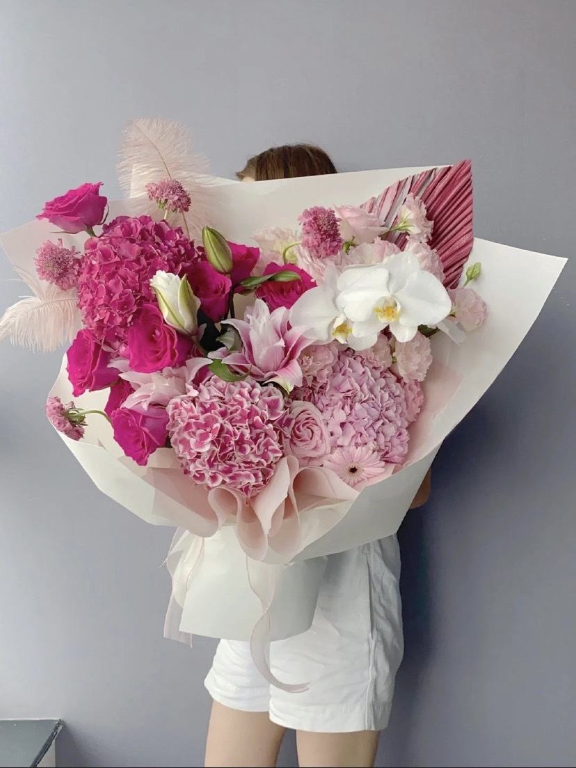 Large pink bouquet by Seed & Petals